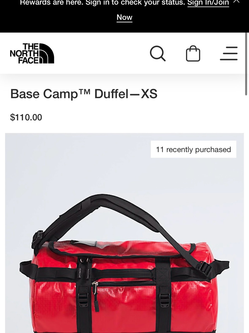 The North Face Red and Black Duffle Bag/ Backpack